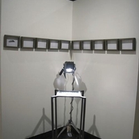 Empty table where ice was